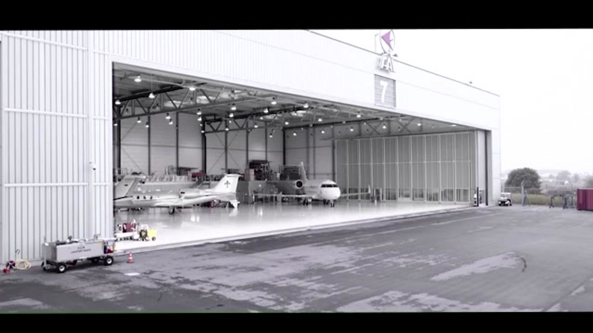 HANGAR DOORS round the corner